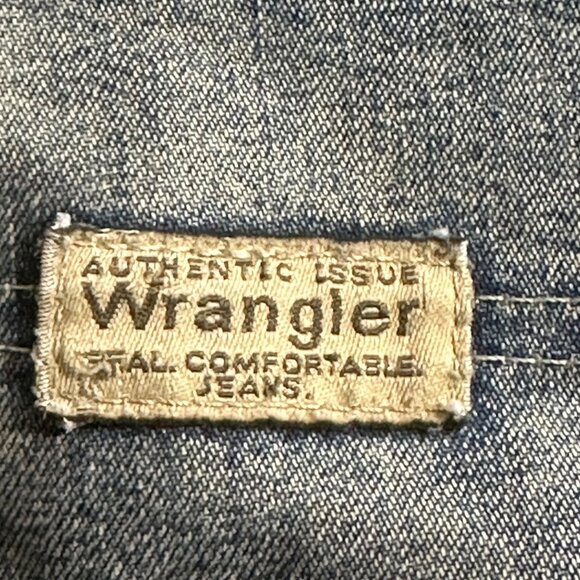 Authentic Issue Thrashed Wrangler Mens Relaxed Denim Carpenter Jeans SZ 32x34 - Picture 12 of 16
